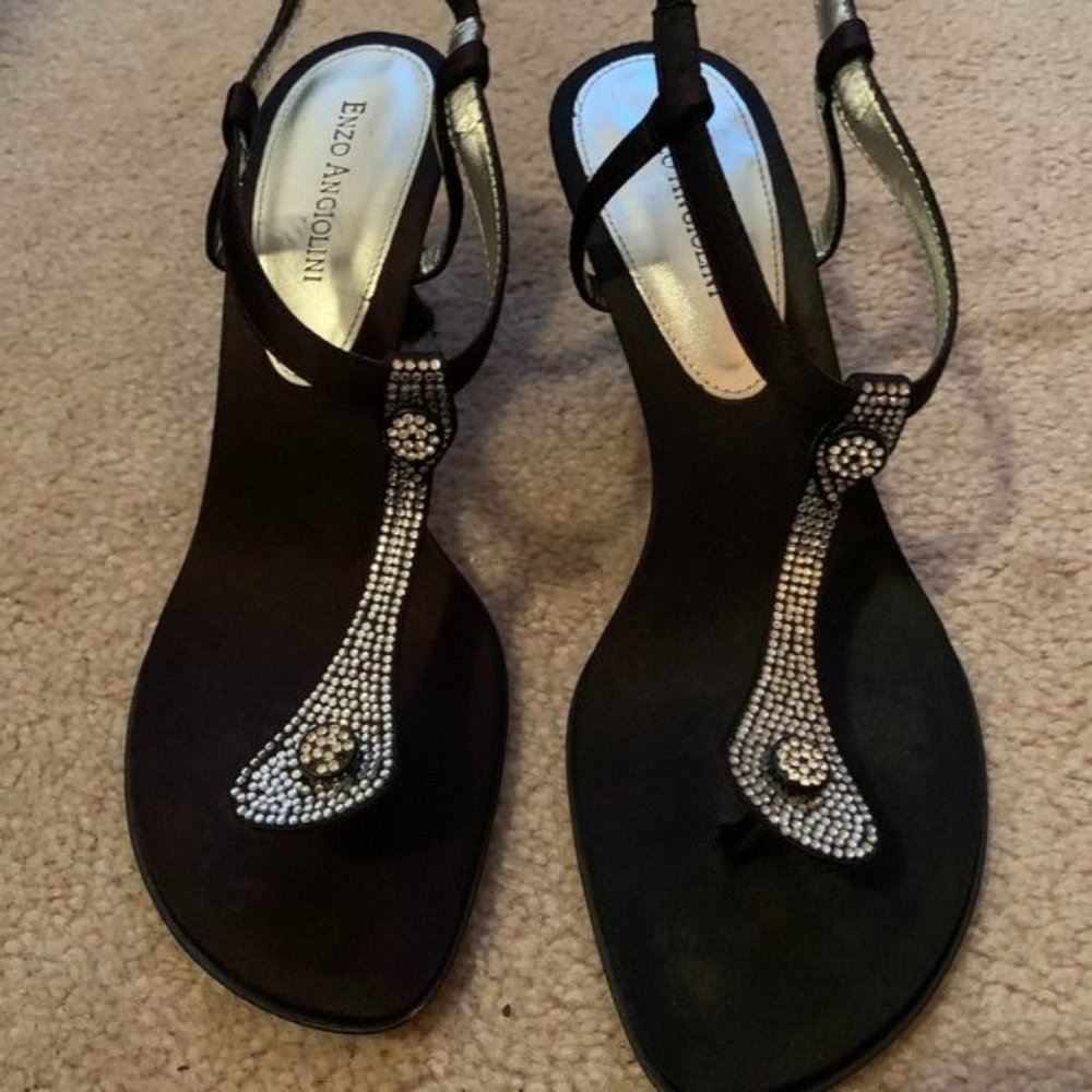 Enzo Angiolini Rhinestone Evening Slingback Sandal